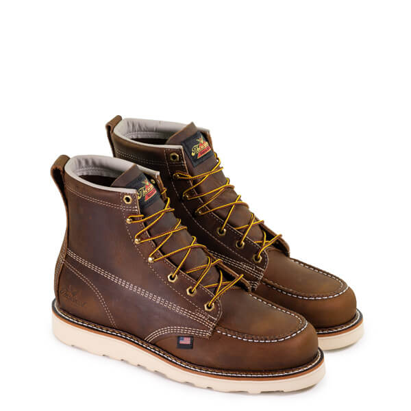 Thorogood Men's American Heritage 6" Trail Crazy Horse Moc Toe Maxwear Wedge