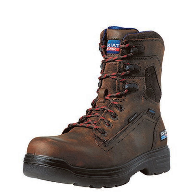 Ariat Men's Turbo 8" USA Assembled Waterproof Carbon Toe Work Boot