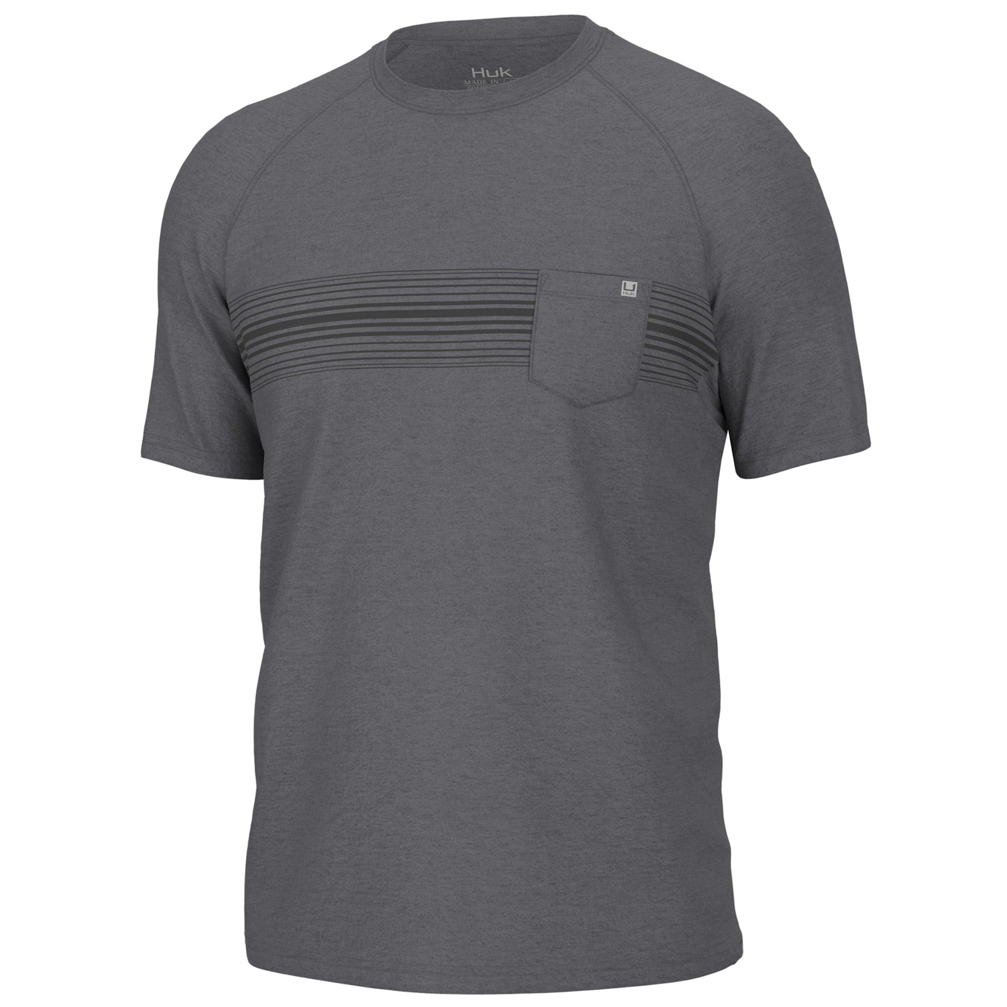 Huk Men's Waypoint Baraboo Strip Crew Short Sleeve