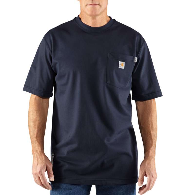 Carhartt Men's Flame-Resistant Force Short-Sleeve T-Shirt - DARK NAVY 410