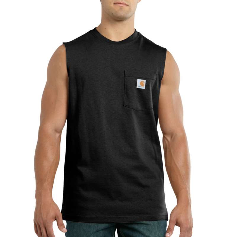 Carhartt Men's Workwear Pocket Sleeveless T-Shirt - BLACK 001