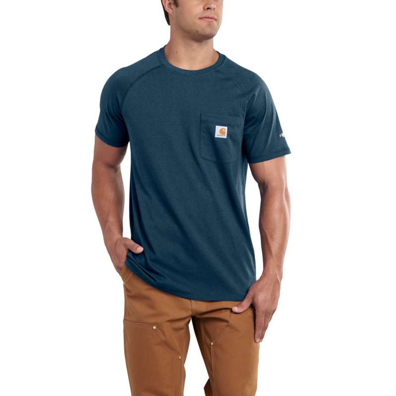 CARHARTT MEN'S FORCE COTTON DELMONT SHORT-SLEEVE T-SHIRT - HURON 446