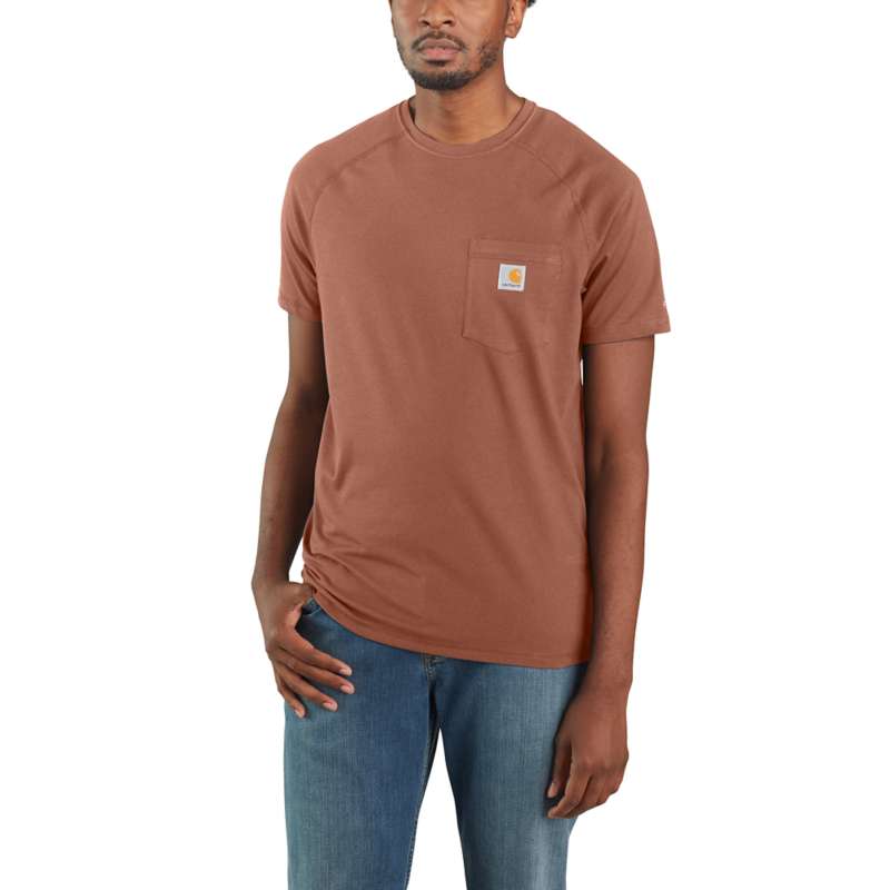 CARHARTT MEN'S FORCE COTTON DELMONT SHORT-SLEEVE T-SHIRT - BRONZE B15