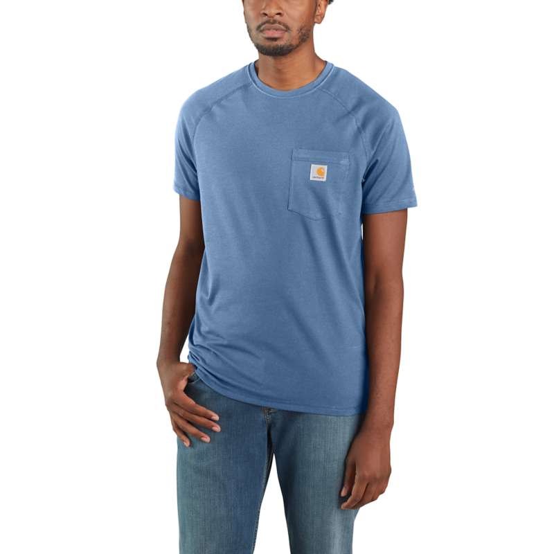 CARHARTT MEN'S FORCE COTTON DELMONT SHORT-SLEEVE T-SHIRT - COASTAL H08