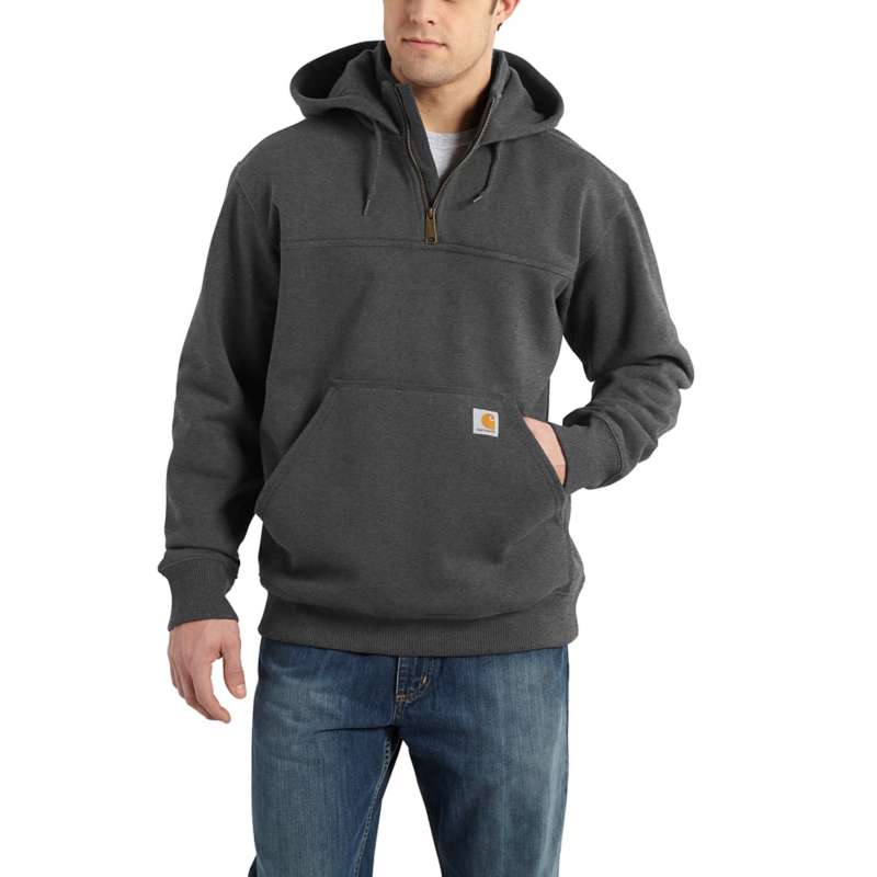 Carhartt Men's Paxton Heavyweight Hooded Zip Mock Sweatshirt - CARBON 026