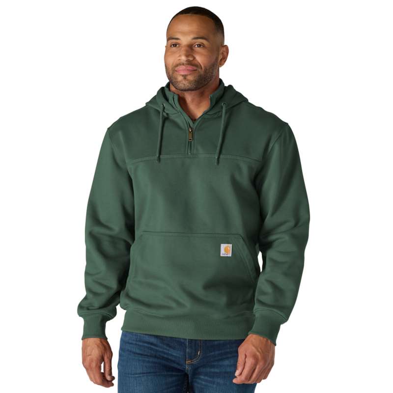 Carhartt Men's Paxton Heavyweight Hooded Zip Mock Sweatshirt - FORESTRY GR GI5