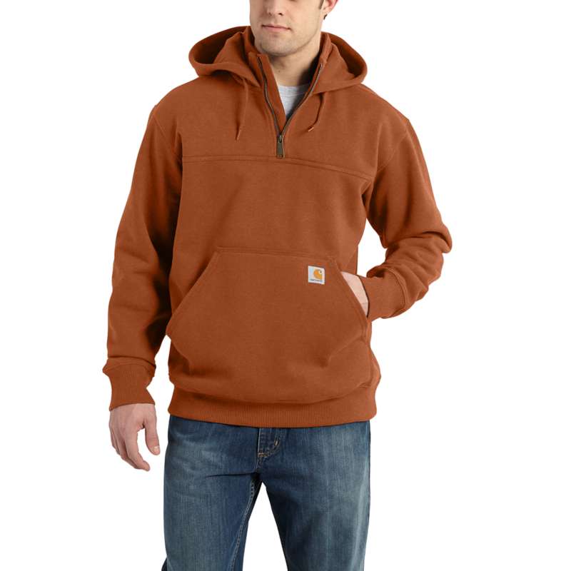 Carhartt Men's Paxton Heavyweight Hooded Zip Mock Sweatshirt - SIENNA Q24