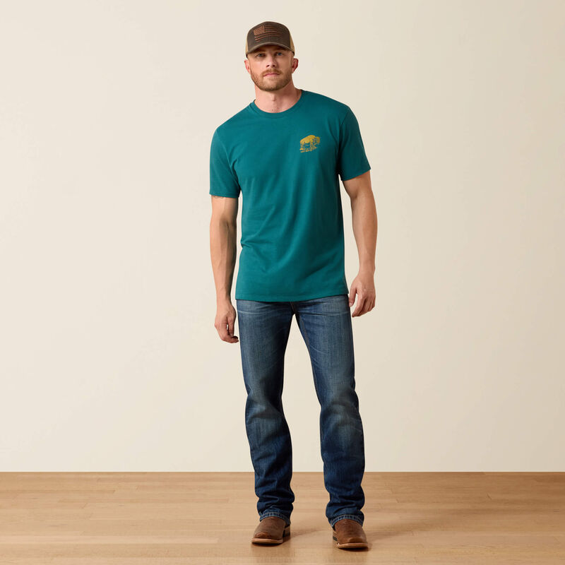 Ariat Men's Bison Wander Flag Classic Fit T-Shirt