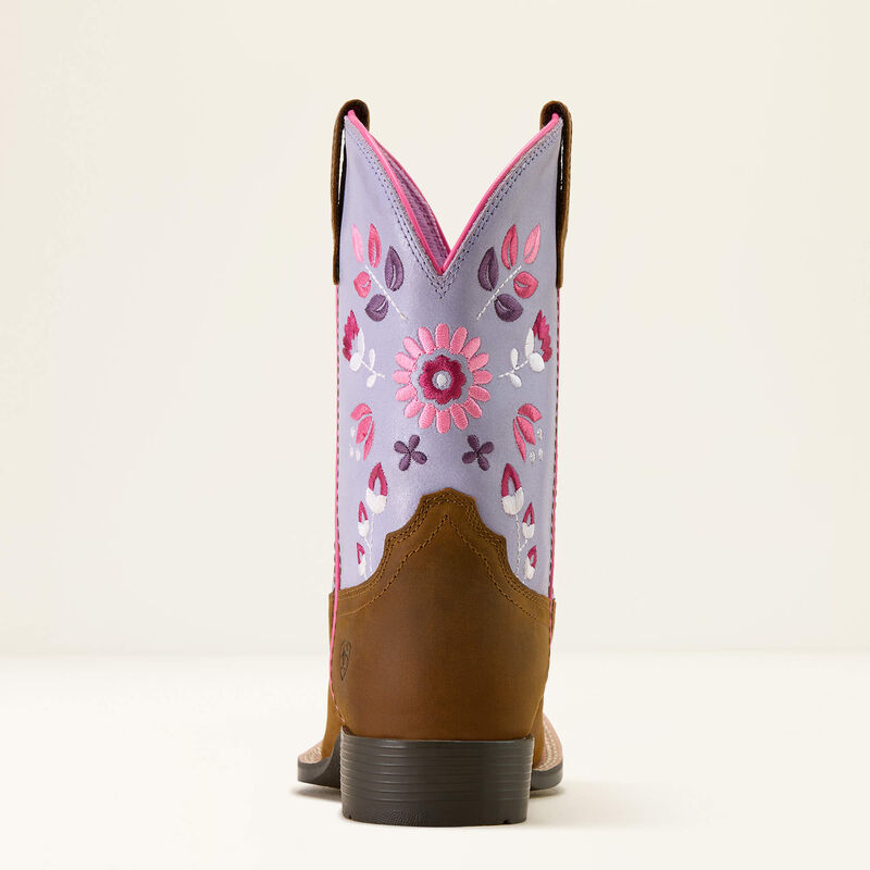 Ariat Kid's Wild Bloom Wide Square Toe Western Boot