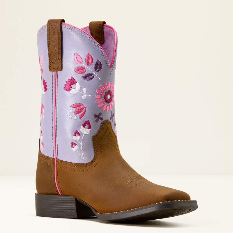 Ariat Kid's Wild Bloom Wide Square Toe Western Boot