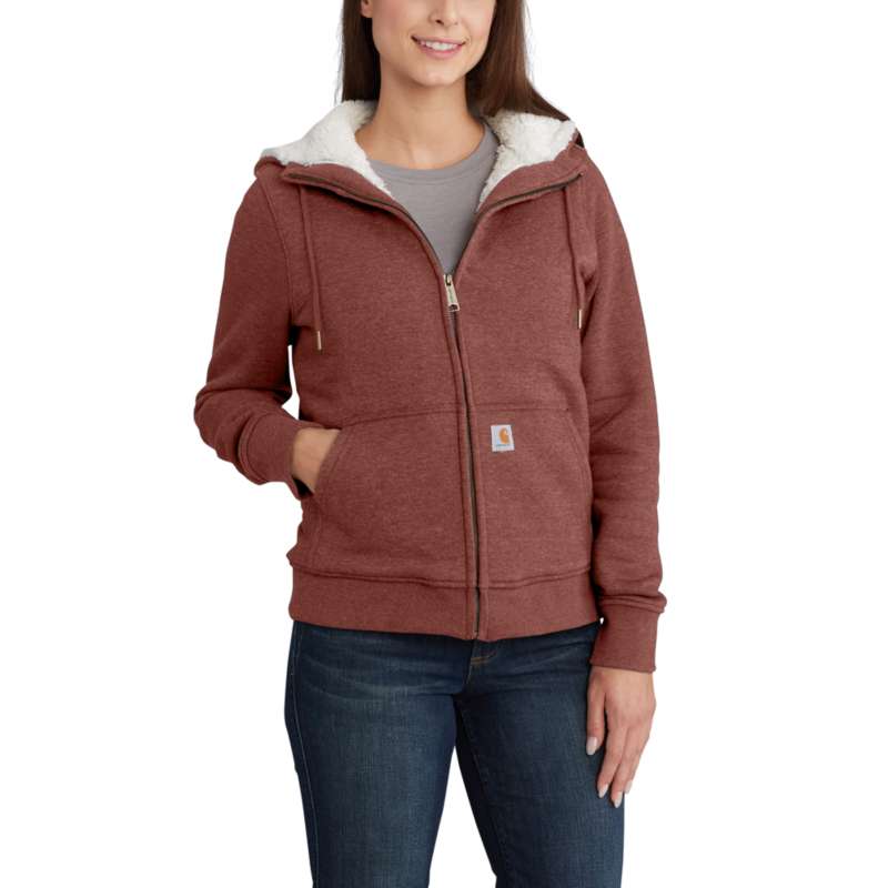 Carhartt Women's Clarksburg Sherpa-Lined Hoodie - HENNA R01