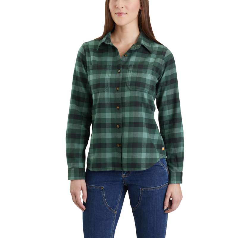 Carhartt Ladies Hamilton Flannel Shirt - BALSAM G02