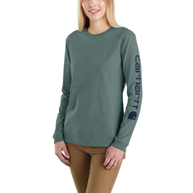 Carhartt Women's Workwear Logo Long Sleeve - GREEN G02