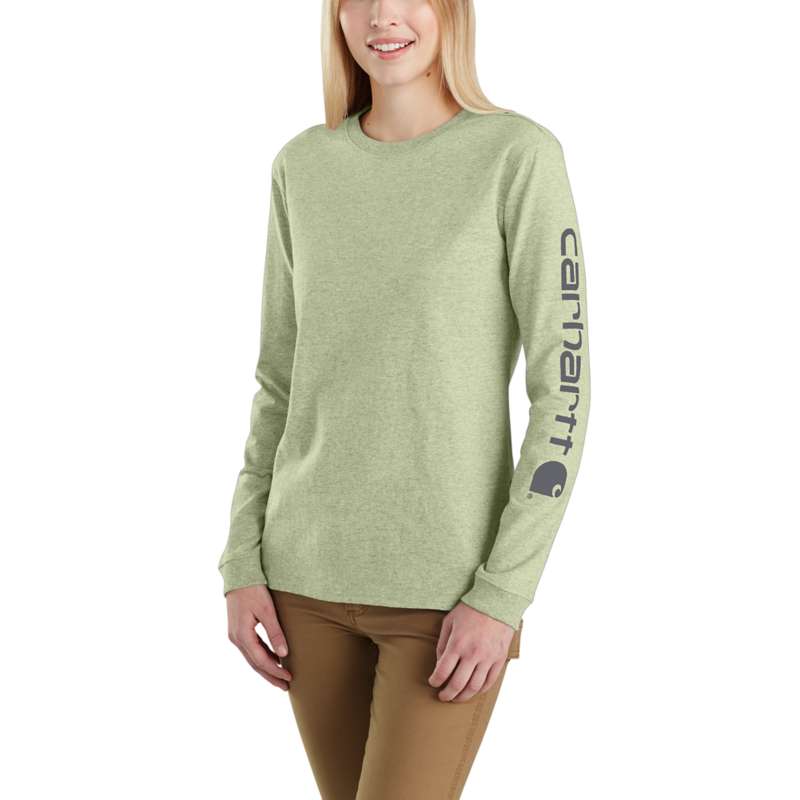 Carhartt Women's Workwear Logo Long Sleeve - SAGEBRUSH G71