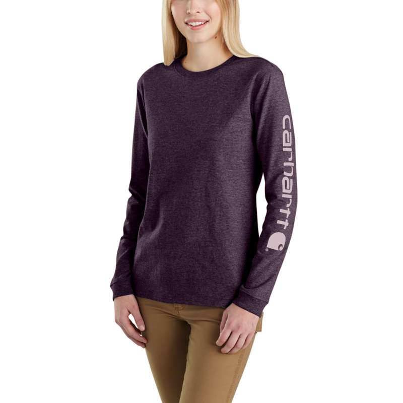 Carhartt Women's Workwear Logo Long Sleeve - NOCTURNAL V23