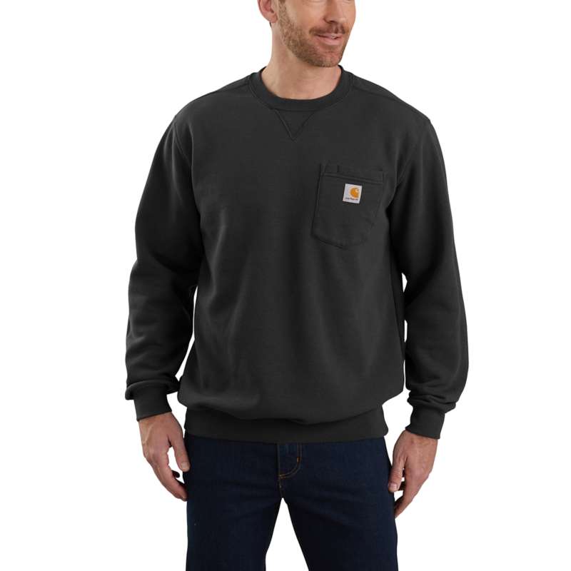 Carhartt Men's Crewneck Pocket Sweatshirt - BLACK 001