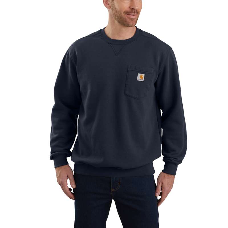 Carhartt Men's Crewneck Pocket Sweatshirt - NEW NAVY 472