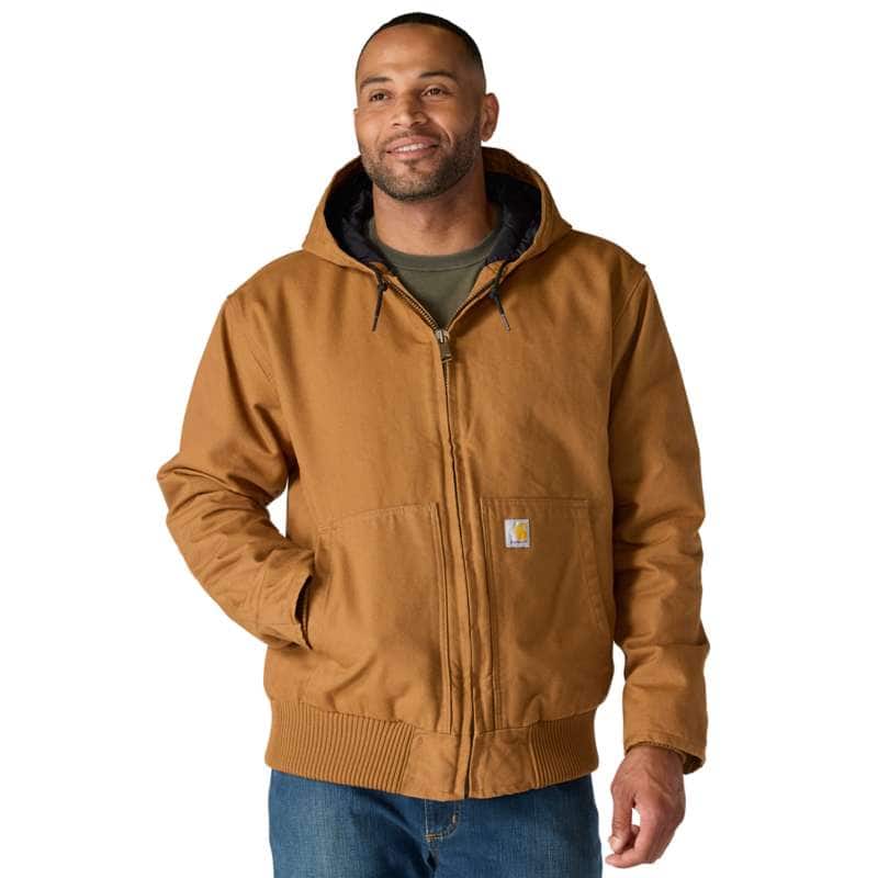 Carhartt Men's Loose Fit Washed Duck Insulated Active Jacket BIG & TALL - CARHARTT BRN