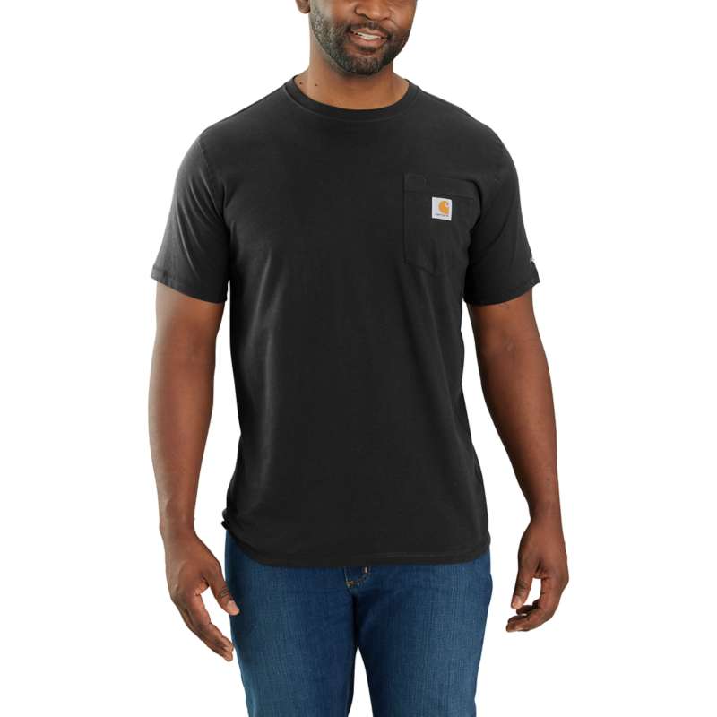 Carhartt Men's Force Relaxed Fit Midweight Short-Sleeve Pocket T-Shirt - BLACK N04