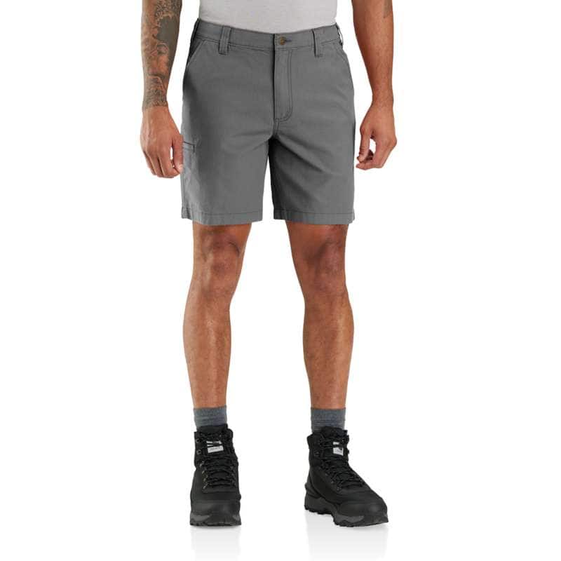 Carhartt Men's 8 Inch Rugged Flex Relaxed Fit Canvas Work Short BIG & TALL - STEEL STL
