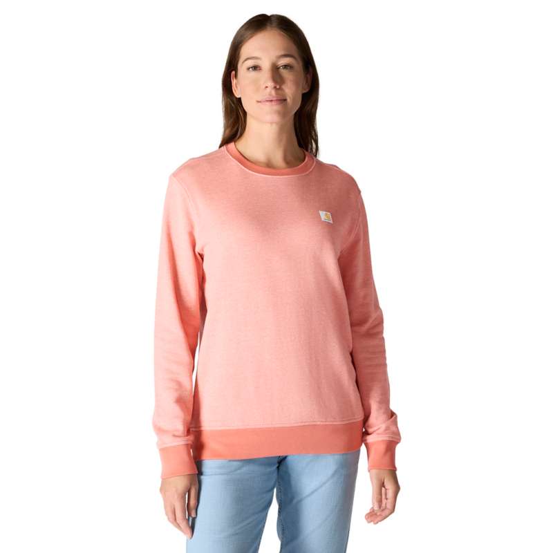 Carhartt Women's Relaxed Fit Midweight French Terry Crewneck Sweatshirt - DUSTY CEDAR RD0