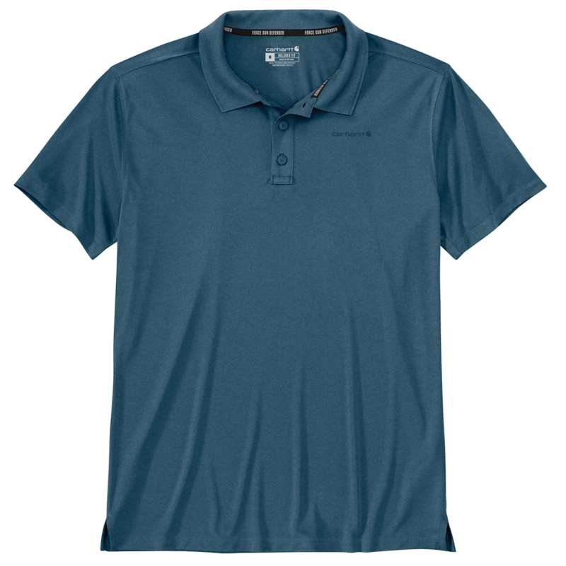 Carhartt Men's Force Sun Defender Relaxed Fit Lightweight Short-Sleeve Polo - HEATHER HK9