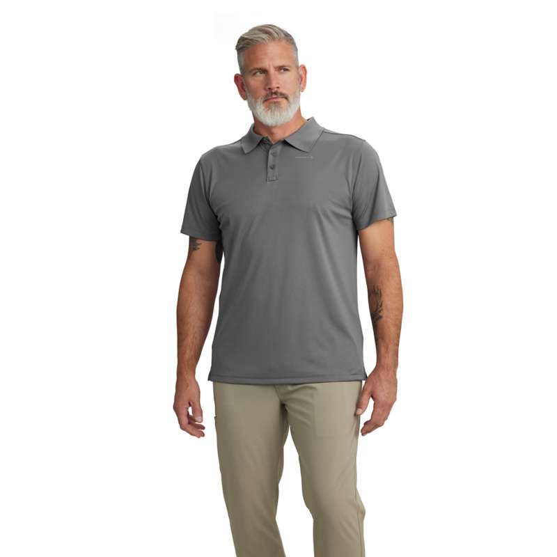 Carhartt Men's Force Sun Defender Relaxed Fit Lightweight Short-Sleeve Polo - STEEL STL