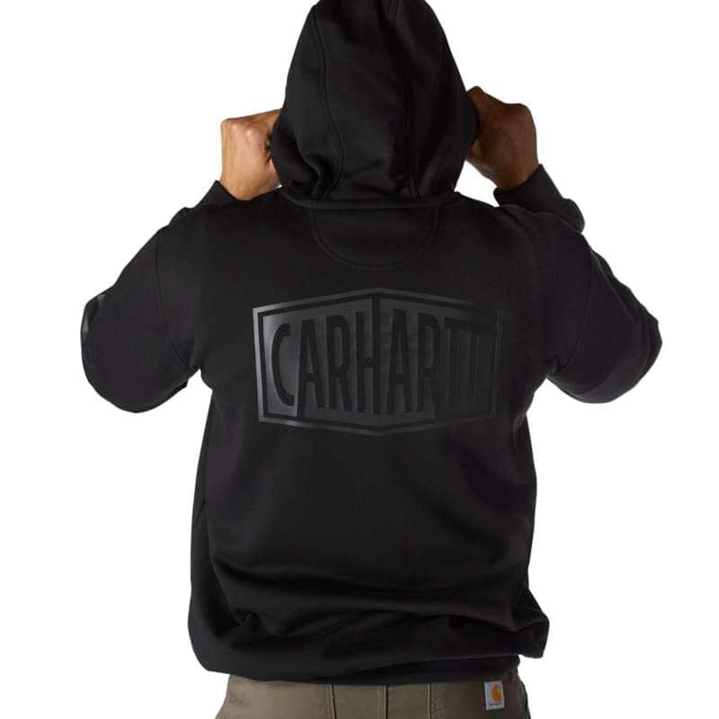 MID WEIGHT LOGO GRAPHIC HOODIE - BLACK BLK