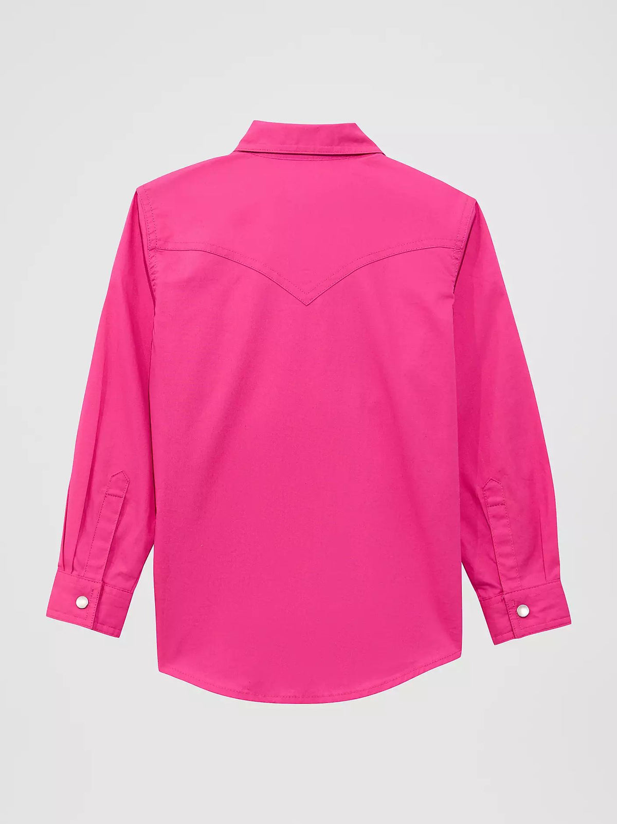 Wrangler Girl's Long Sleeve Solid Western Snap Shirt