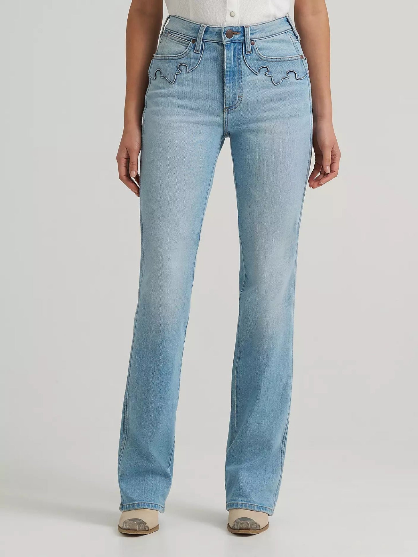 Wrangler Women's Retro Bailey High Rise Embellished Bootcut Jean