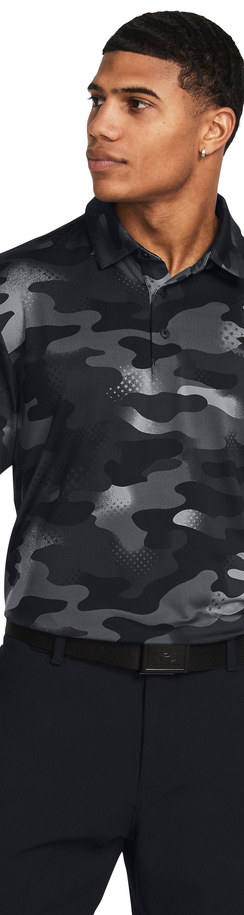 Under Armour Men's Playoff 3.0 Freedom Printed Polo - BLACK 001