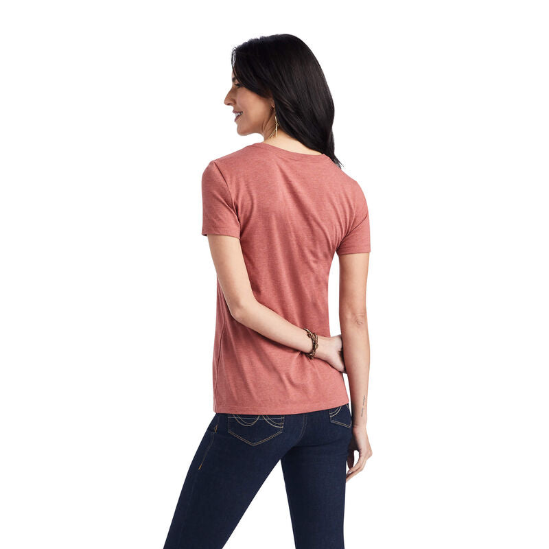 Ariat Women's Ariat Wheat Script T-Shirt Red Clay