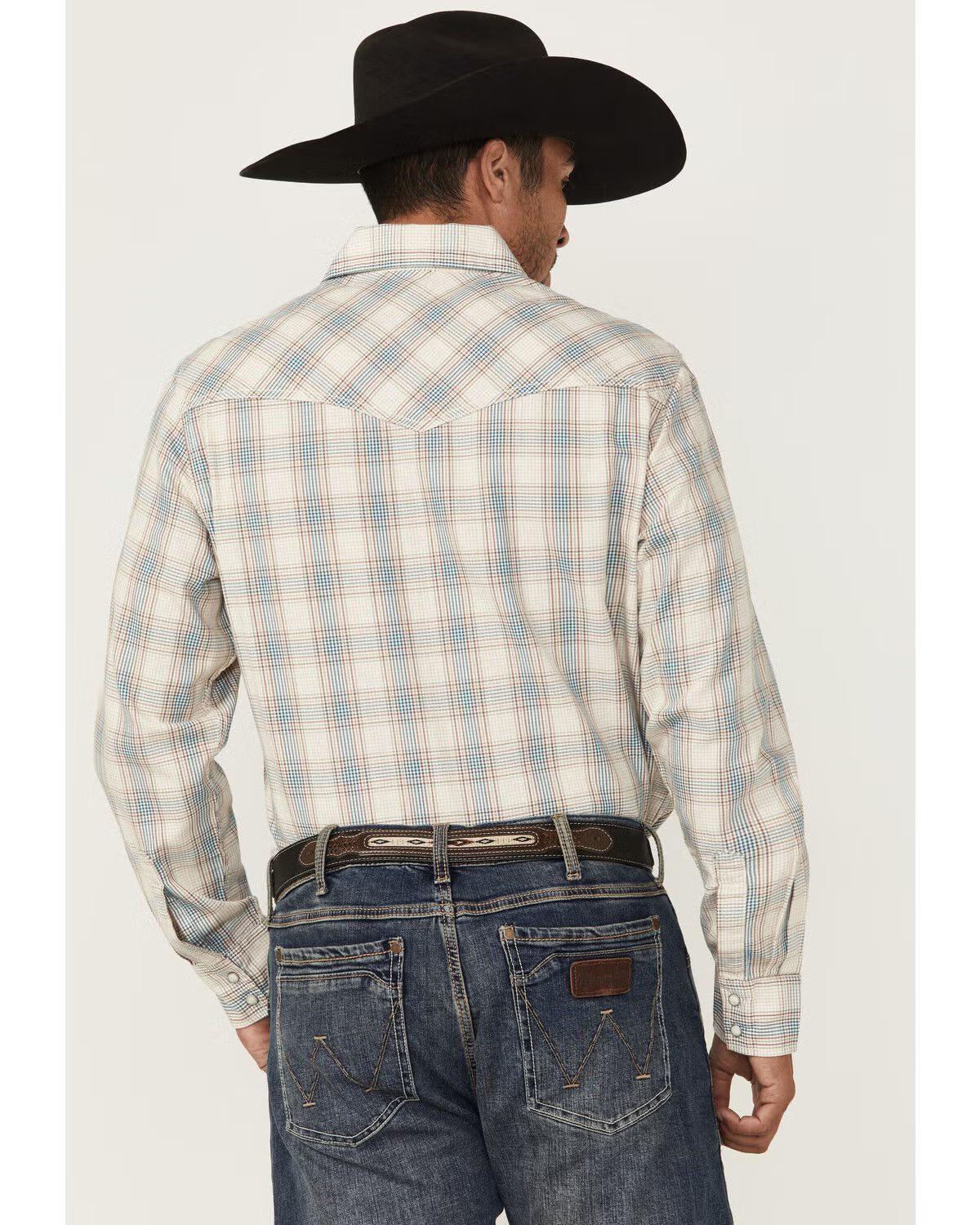 Wrangler Men's Retro Premium Long Sleeve Western Snap Plaid Shirt