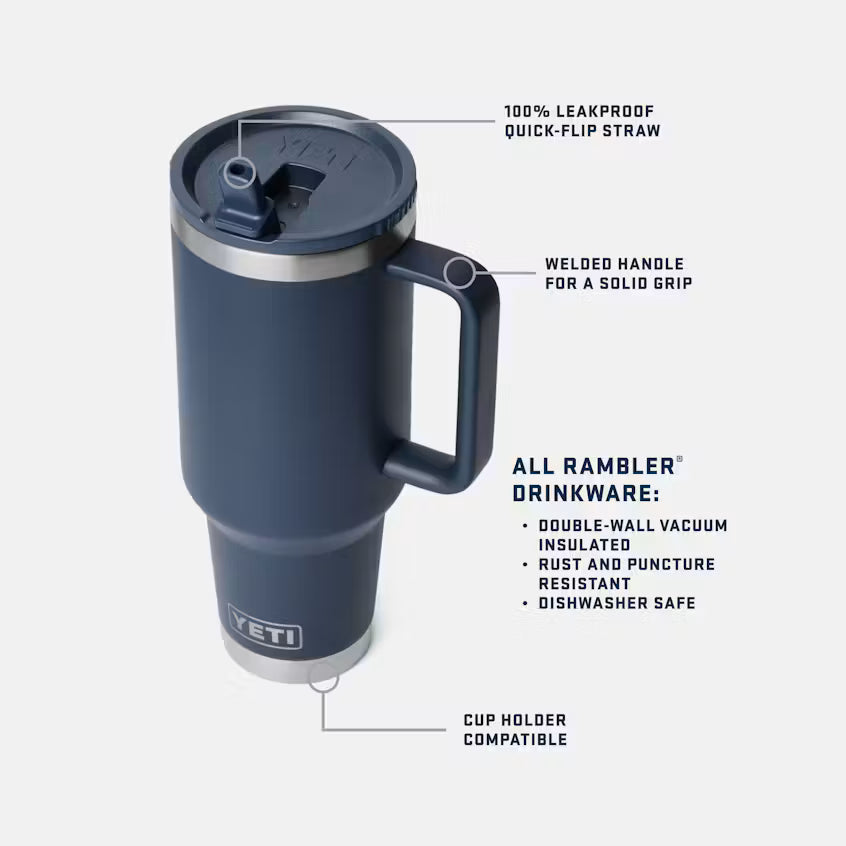 Yeti Rambler 40 Oz Travel Straw Mug
