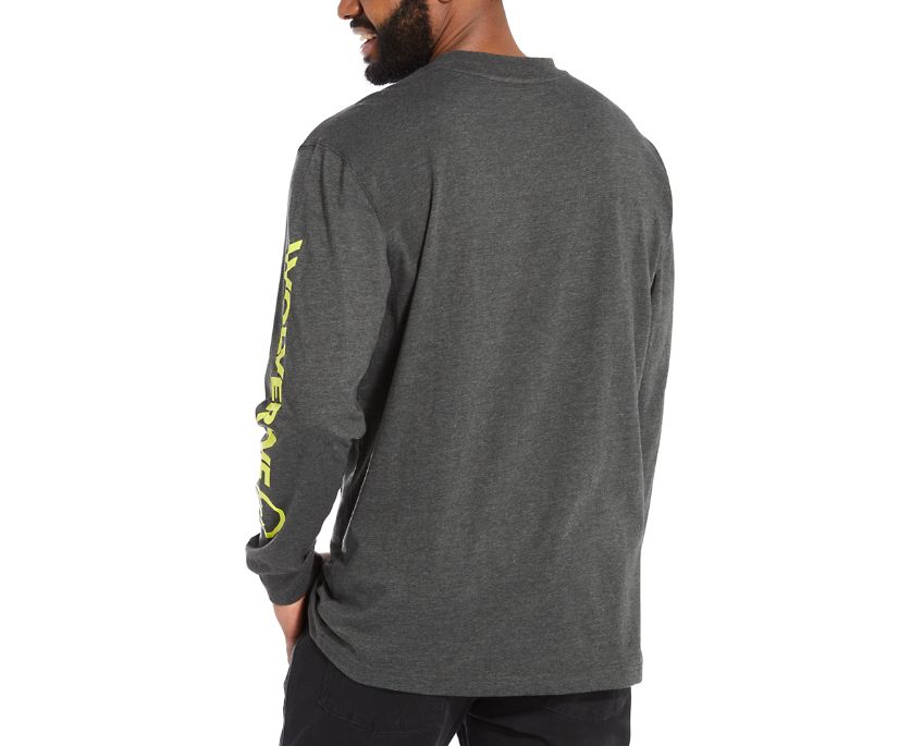 Wolverine Men's Graphic Long Sleeve Shirt Sleeve Logo