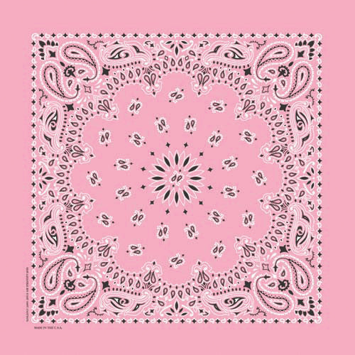 Western Express Made in the USA - Light Pink Paisley Bandana