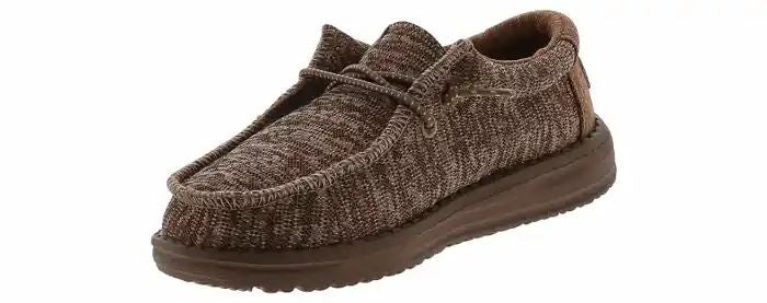 Hey Dude Youth Wally Sport Knit Walnut