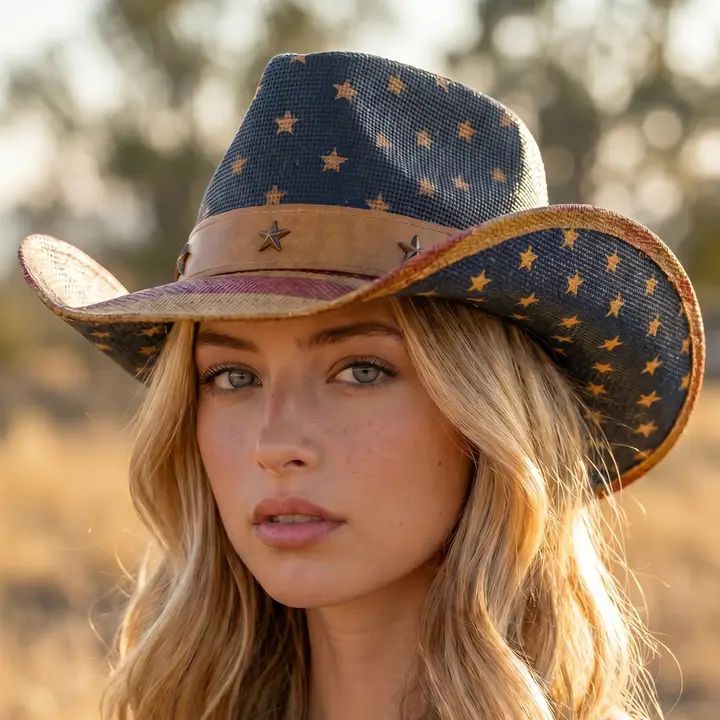 Patriotic American Flag Western Cowboy Hat