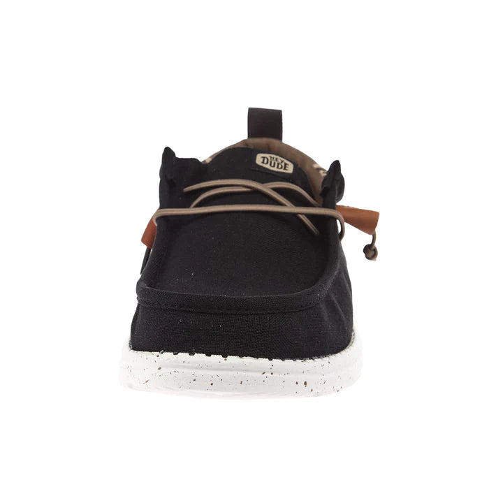 Hey Dude Men's Wally Craft Linen Black Shoes