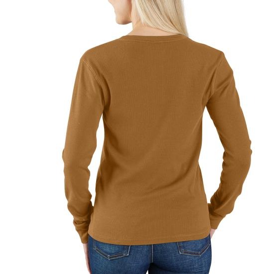 Carhartt Women's Tencel Fiber Series Relaxed Fit Long-Sleeve Ribbed Henley