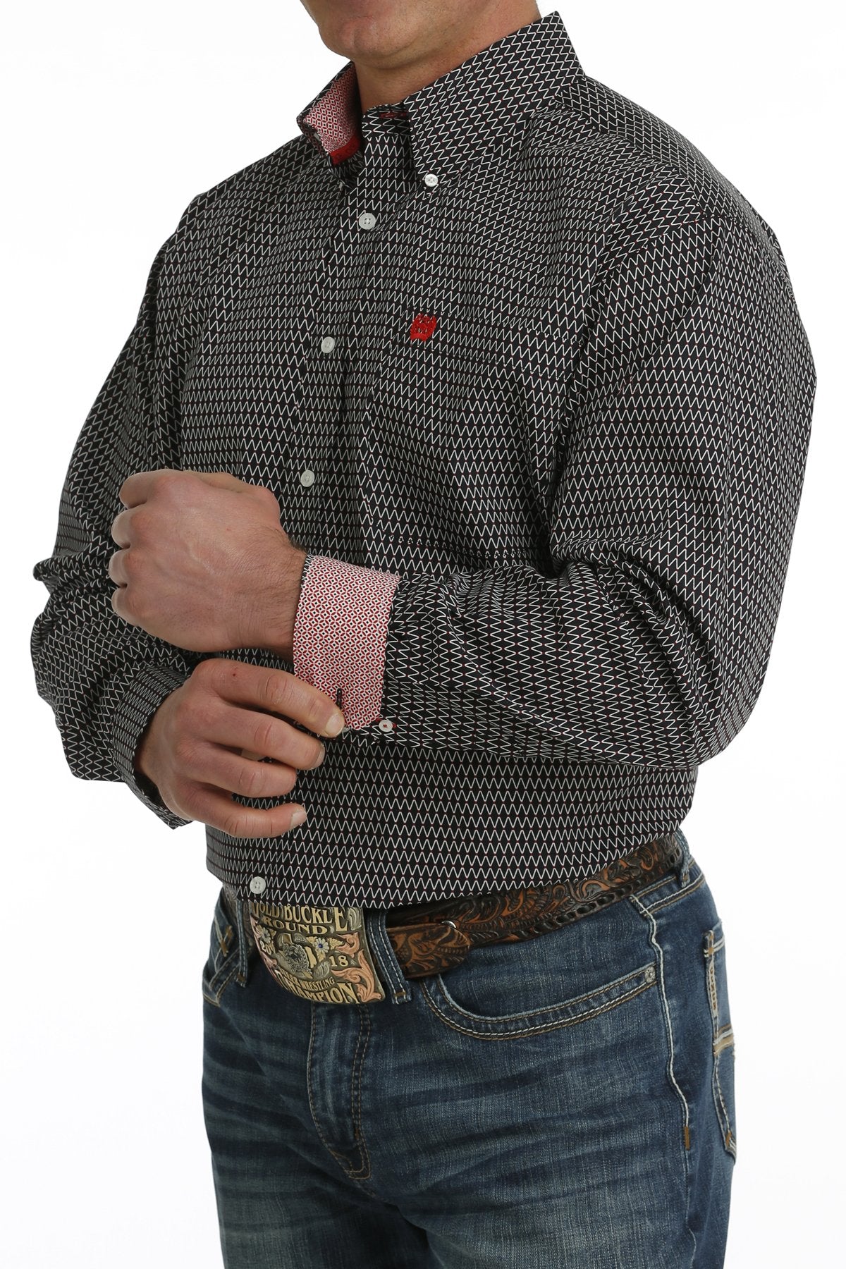 Cinch Men's Geometric Print Button-Down Western Shirt