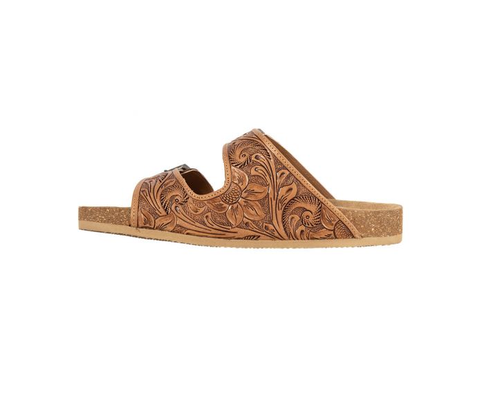 Myra Footo Western Hand-Tooled Sandals