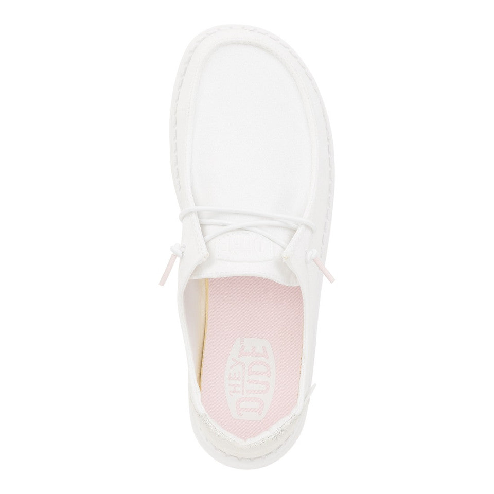 Hey Dude Wendy Metallic Sparkle White