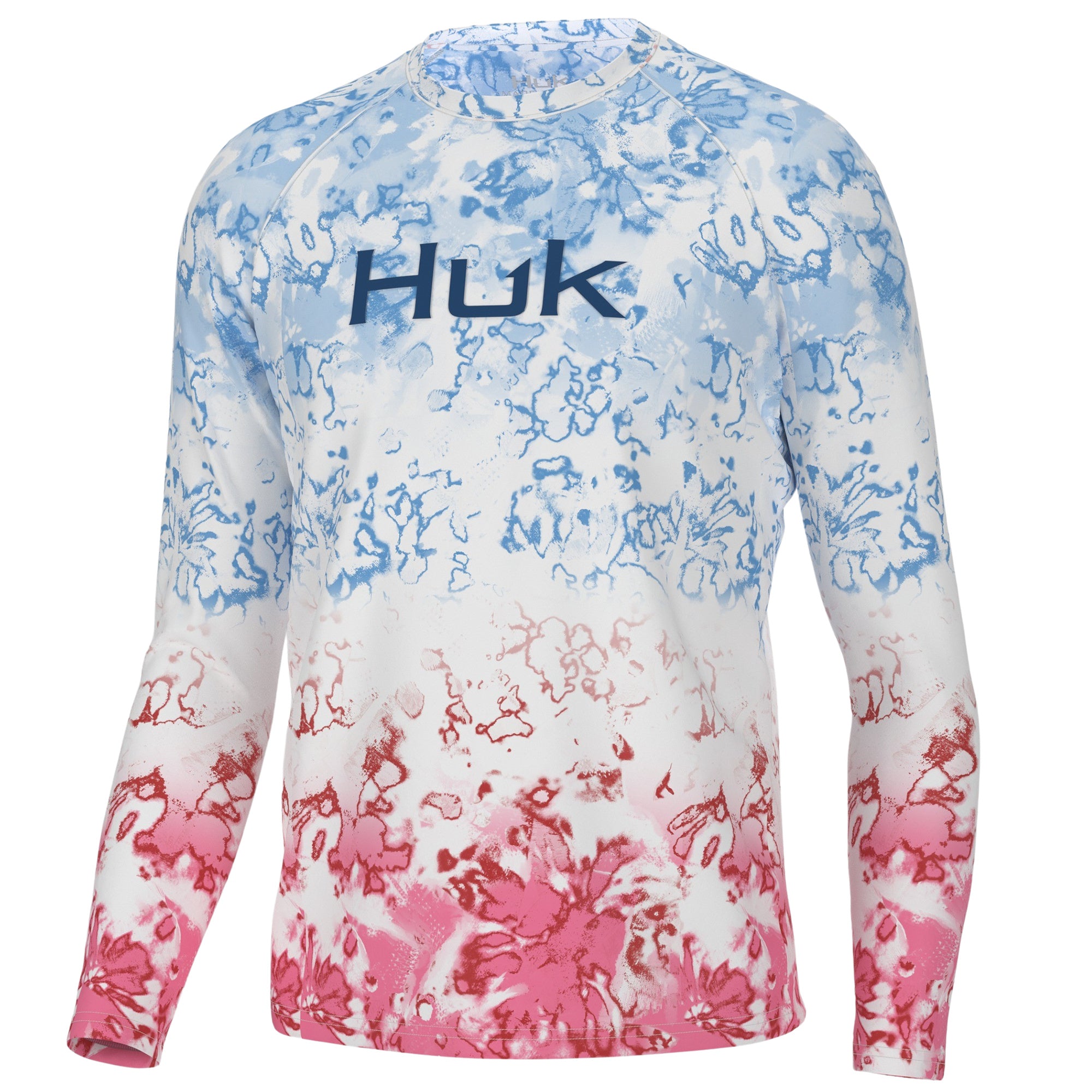 Huk Men's Fin America Fade Pursuit Long Sleeve Shirt