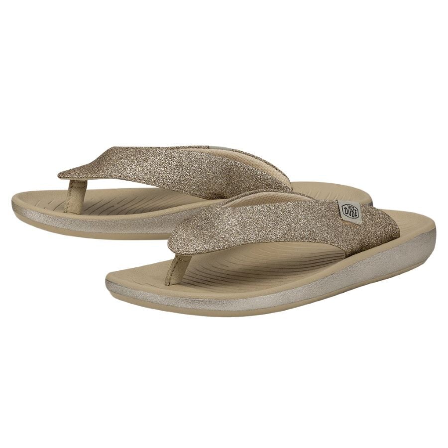 Hey Dude Women's Meg Gold Glitter