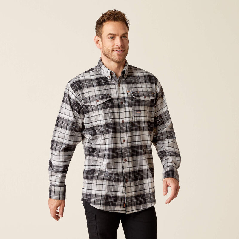 Ariat Men's Rebar Flannel Durastretch Work Shirt BIG & TALL