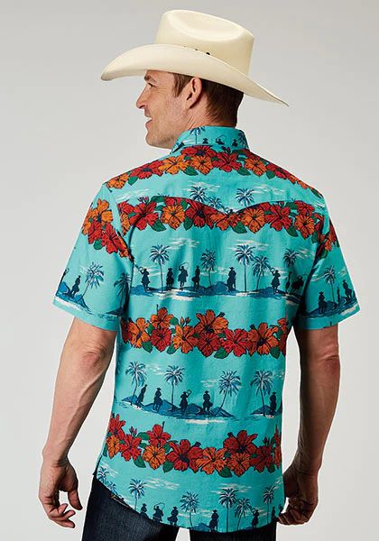 Roper Men's Snap Front Hawaiian Shirt