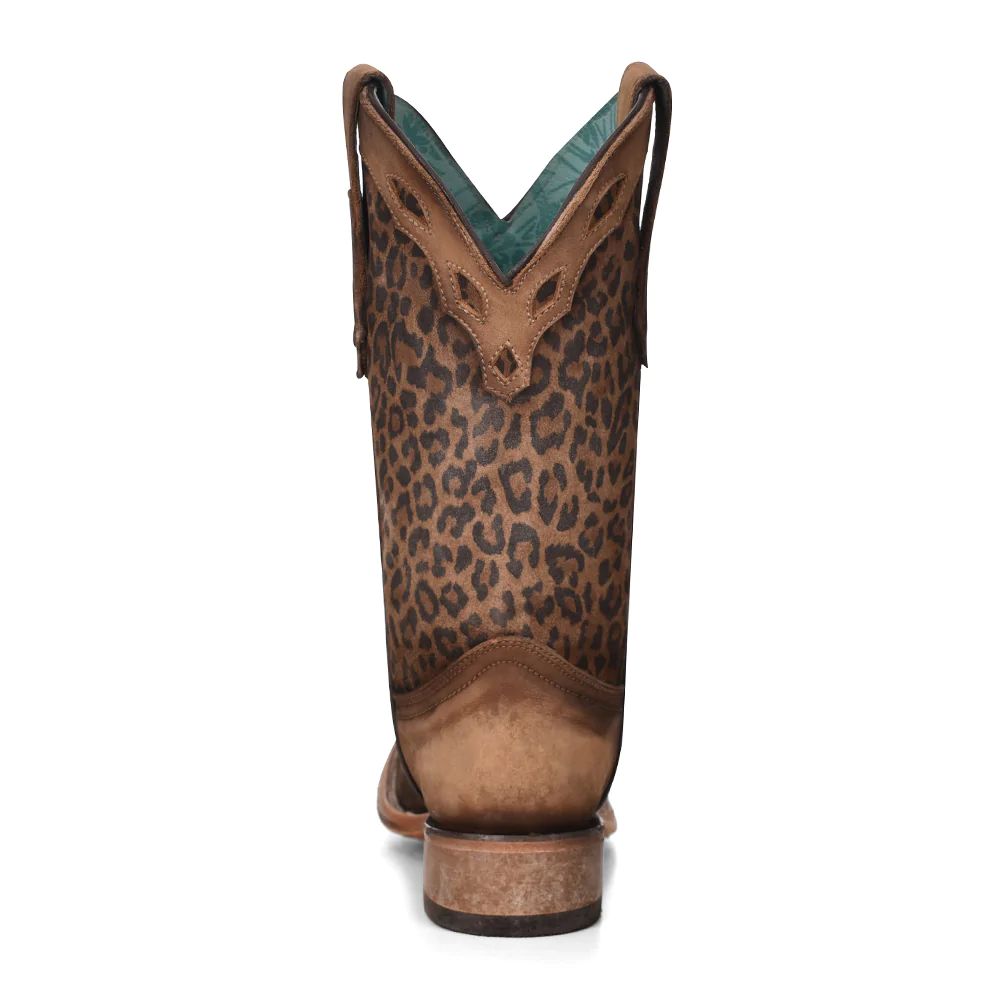 Corral Women's Sand Leopard Print Leather Western Boots
