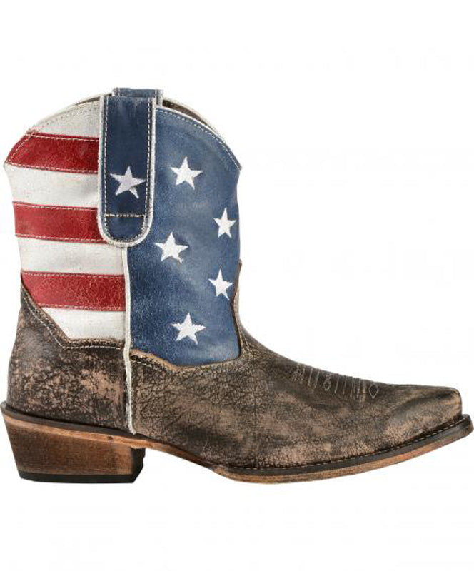 Roper Women’s American Beauty Flag Ankle Boots