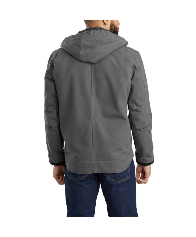 Carhartt Men's Relaxed Fit Washed Duck Sherpa-Lined Utility Jacket